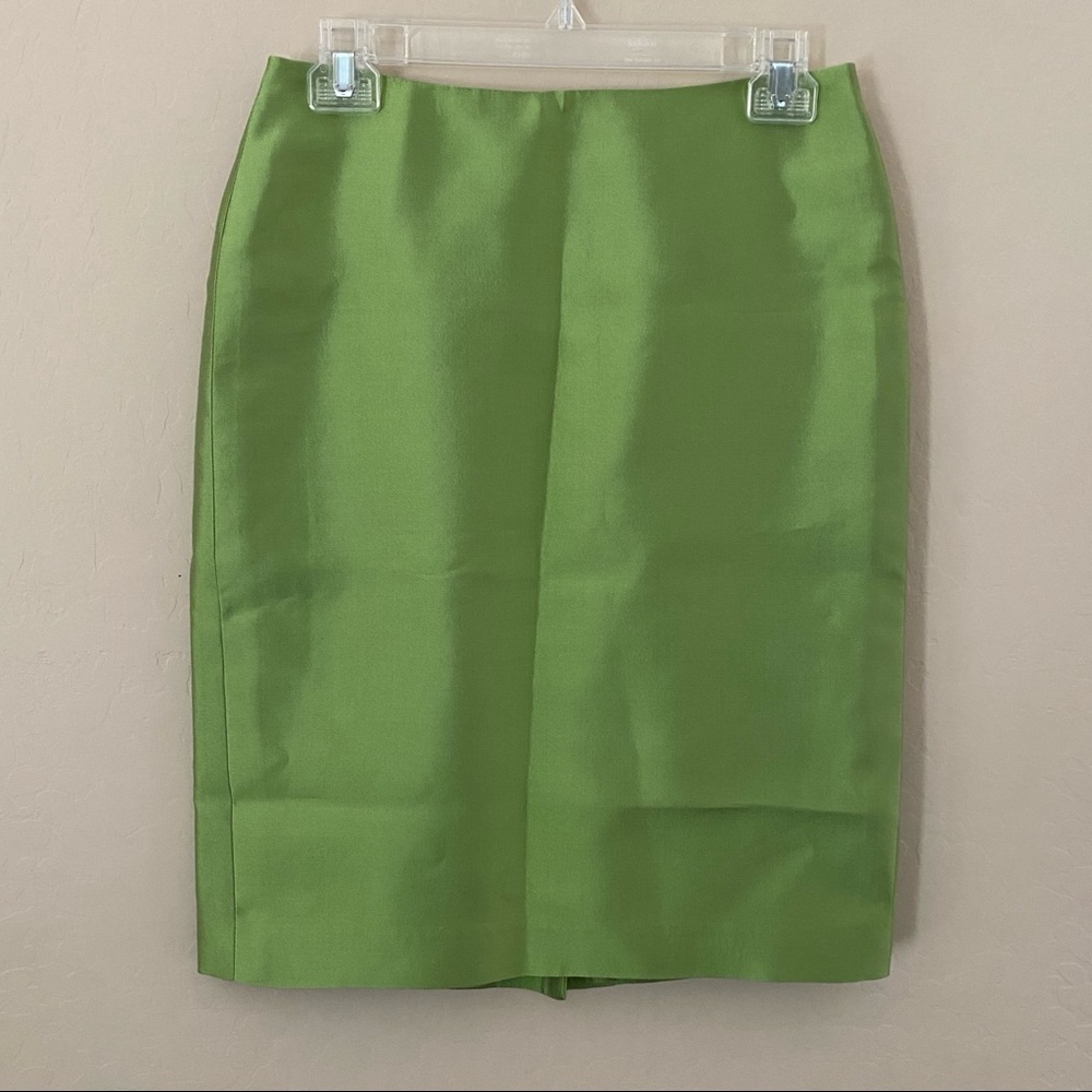 Albert Nipon Vintage Chartreuse Pencil Skirt Sz 4